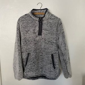 Gray Cozy Sherpa Quarter Zip